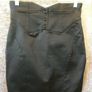 Bebe, black pencil skirt